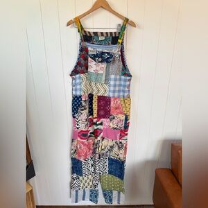 ASHLEY TAYLOR Women's Patchwork overall jumpsuit romper one size multi-color